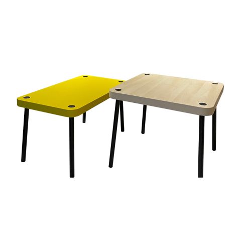 Столик на 2-х человек желтый/светлое дерево SONHULT — фото 2