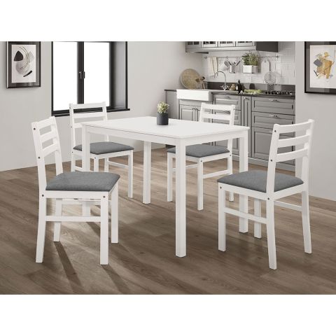 Приемный стол с 4 стульями SEATTLE (Белый). — фото 2