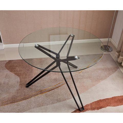 Стол со стеклянной поверхностью круглый XS-1287 110*75 — фото 6