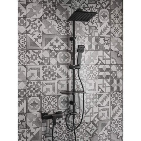 Душевая система черный SQUERTO LUX NP24-BL — фото 2